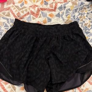 Lululemon low rise black shorts.